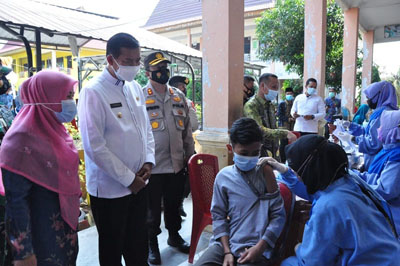 Pekanbaru dan Dumai Daerah Persentase Vaksinasi COVID-19 Tertinggi di Riau